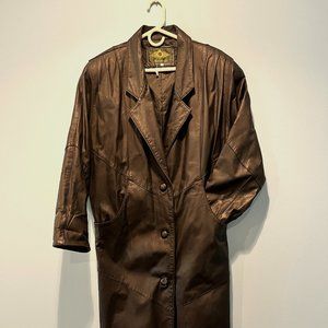 Vintage Long Leather Jacket - Avanti